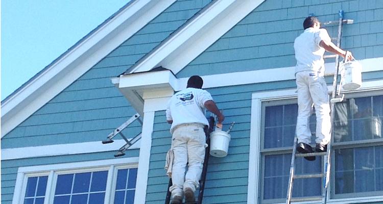 View exterior house painting project in Smyrna